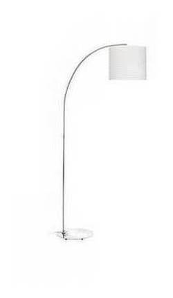 Arch Chrome Floor Lamp with White Shade Arch Chrome Floor Lamp with White Shade